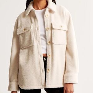 Abercrombie Ivory Sherpa Jacket